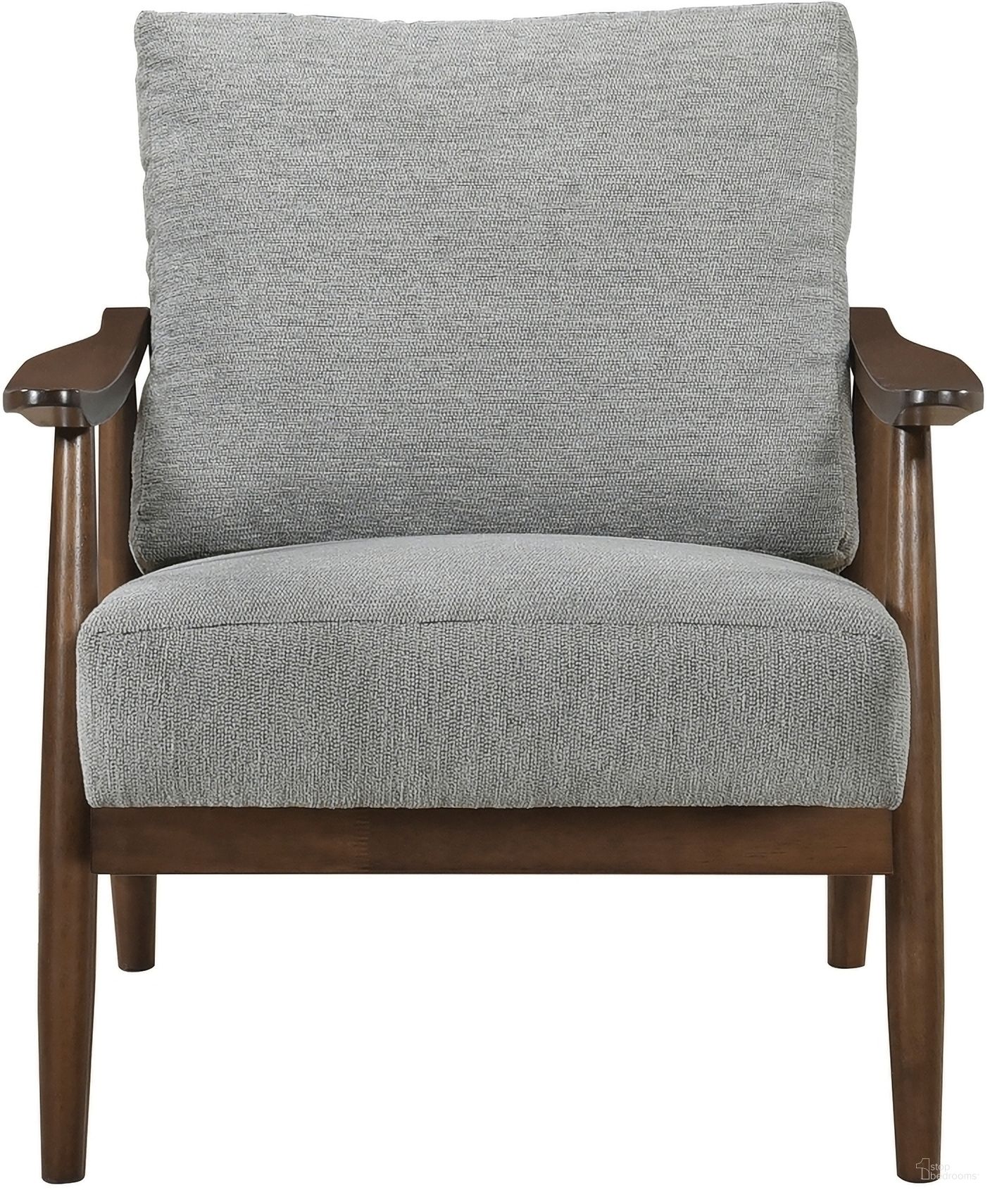 The appearance of Barton Accent Chair In Gray designed by Homelegance in the transitional interior design. This gray piece of furniture  was selected by 1StopBedrooms from Barton Collection to add a touch of cosiness and style into your home. Sku: 1056GY-1. Material: Textured.