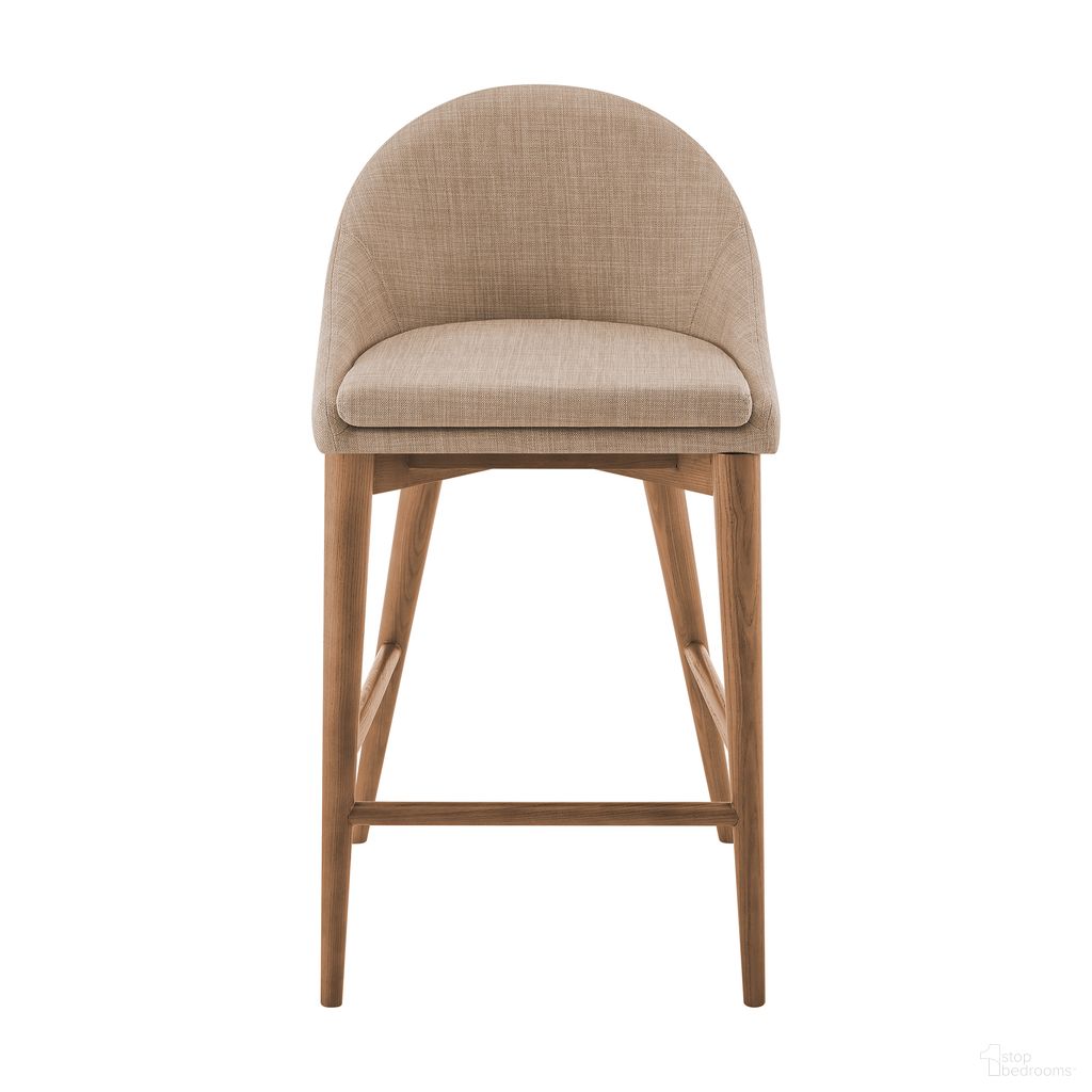 The appearance of Baruch Counter Stool In Tan designed by Euro Style in the modern / contemporary interior design. This tan piece of furniture  was selected by 1StopBedrooms from Baruch Collection to add a touch of cosiness and style into your home. Sku: 38677TAN. Material: Fabric.
