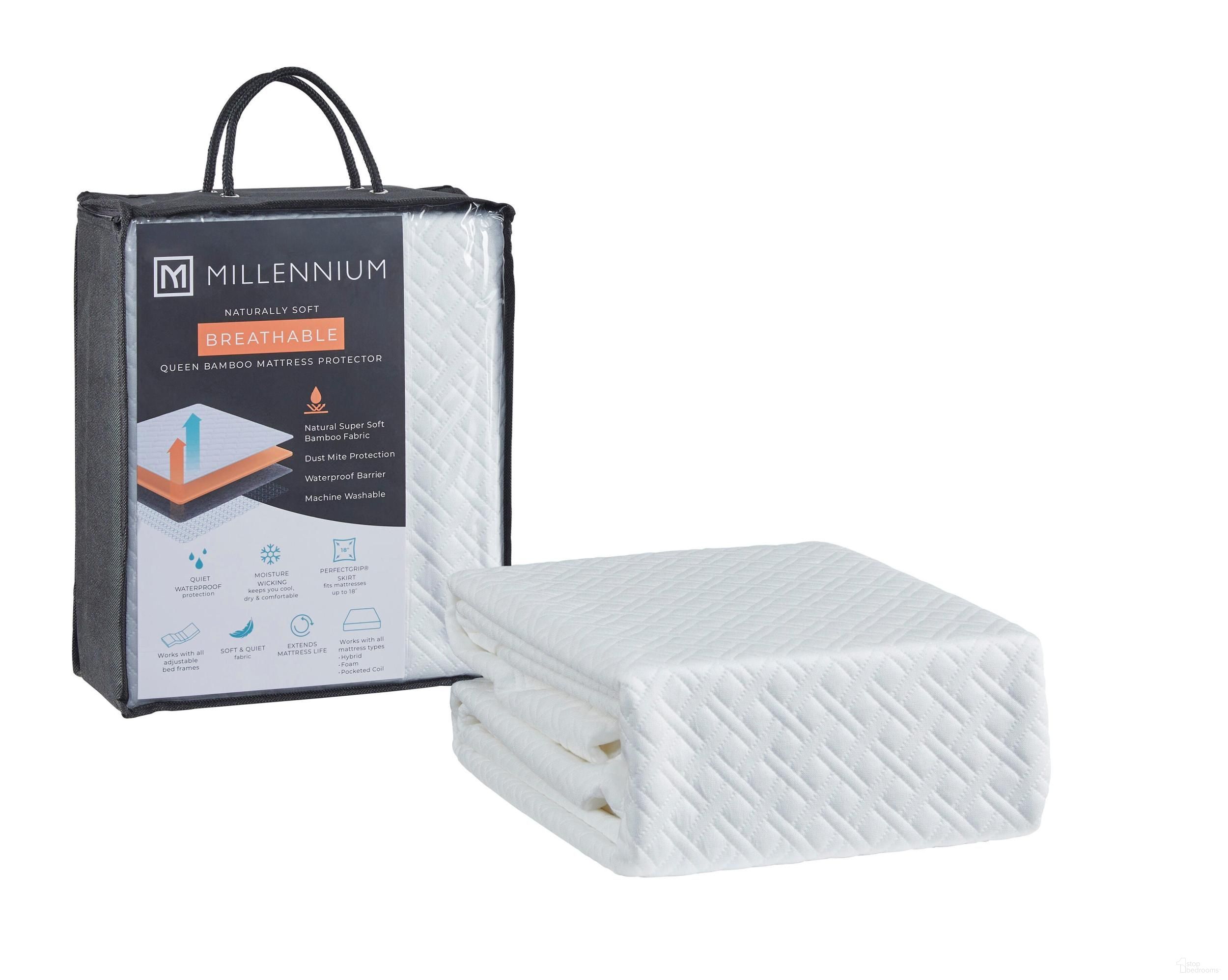 The appearance of Basic Protector King Mattress Protector In White designed by Signature Design by Ashley in the traditional interior design. This white piece of furniture was selected by 1StopBedrooms from Basic Protector Collection to add a touch of cosiness and style into your home. Sku: M30804P. Material: Fabric.
