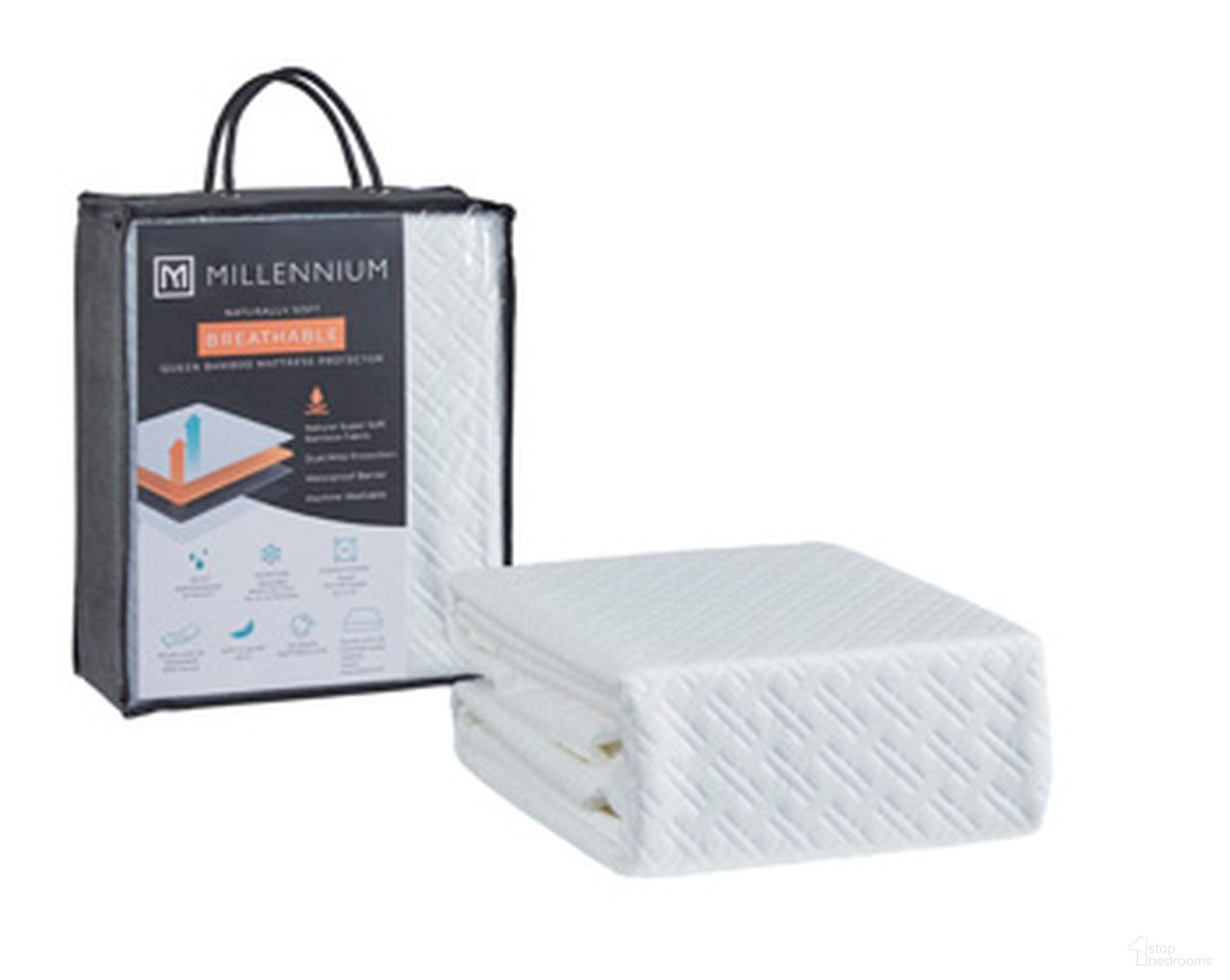 The appearance of Basic Queen Mattress Protector Set of 4 In White designed by Signature Design by Ashley in the traditional interior design. This white piece of furniture was selected by 1StopBedrooms from Basic Protector Collection to add a touch of cosiness and style into your home. Sku: M30803. Material: Fabric. Bed Size: Queen. Mattress Size: Queen.