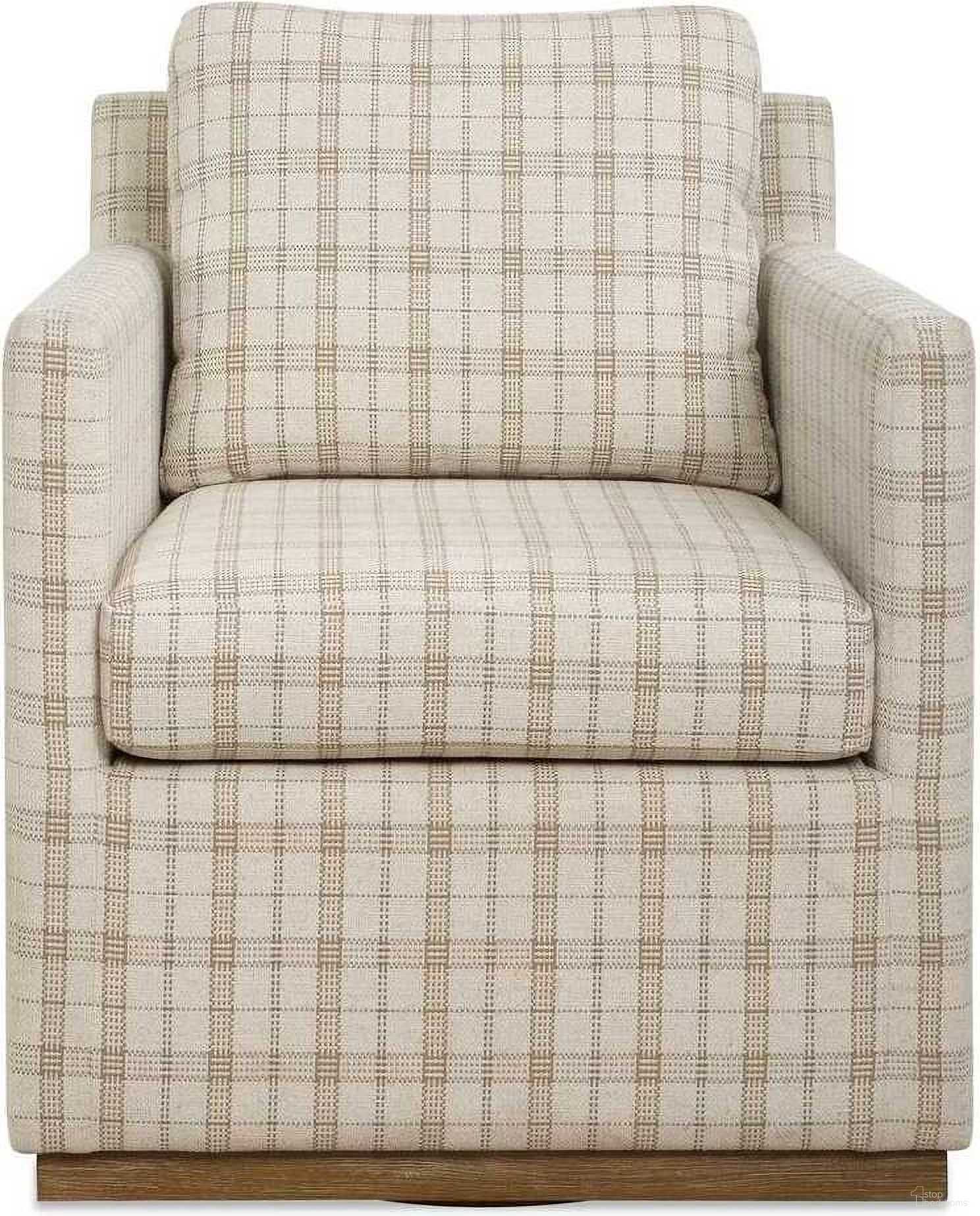 The appearance of Basie Casual Linen Swivel Chair In White designed by Uttermost in the coastal interior design. This white piece of furniture  was selected by 1StopBedrooms from Basie Collection to add a touch of cosiness and style into your home. Sku: 53062. Material: Solid Wood.