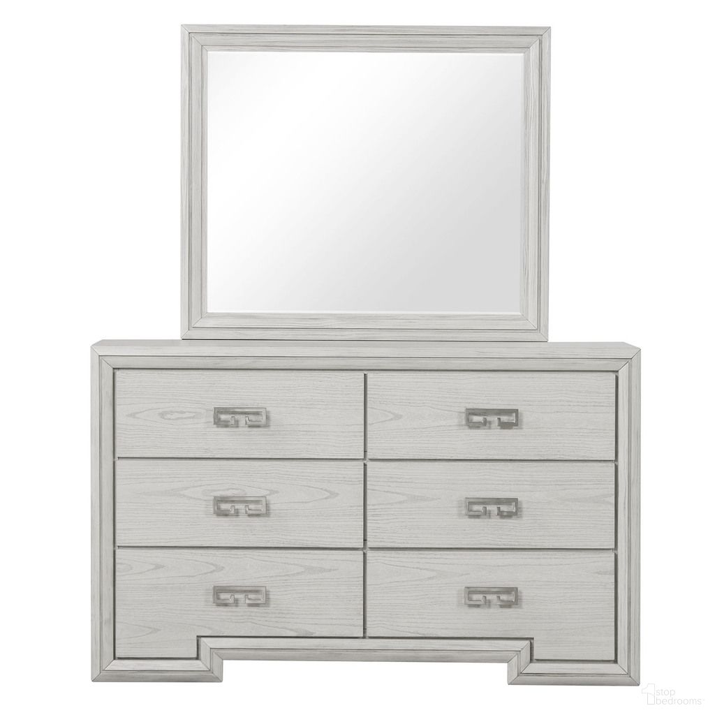 The appearance of Basilone Dresser In Rustic White designed by Furniture of America in the transitional interior design. This rustic white piece of furniture was selected by 1StopBedrooms from Basilone Collection to add a touch of cosiness and style into your home. Sku: FM7440WH-D. Material: Solid Wood.