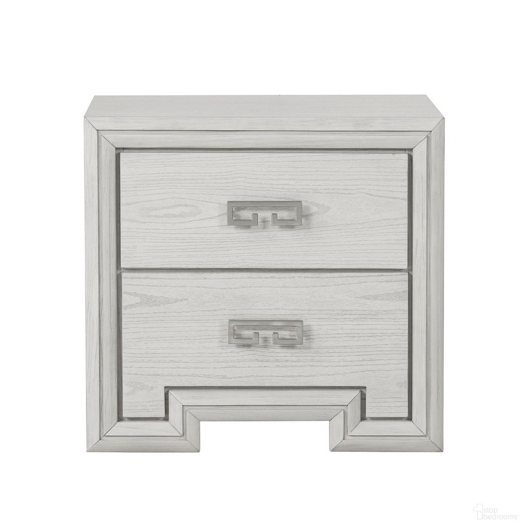 The appearance of Basilone Nightstand In Rustic White designed by Furniture of America in the transitional interior design. This rustic white piece of furniture was selected by 1StopBedrooms from Basilone Collection to add a touch of cosiness and style into your home. Sku: FM7440WH-N. Material: Solid Wood.