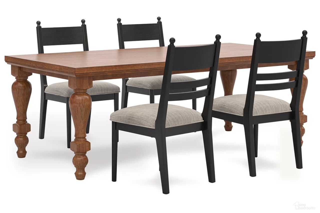 The appearance of Basinger Dining Room Set In Brown and Black designed by Signature Design by Ashley in the traditional interior design. This brown/black piece of furniture was selected by 1StopBedrooms from Basinger Collection to add a touch of cosiness and style into your home. Sku: NCD824-25;NCD824-07;NCD824-07. Material: Wood.