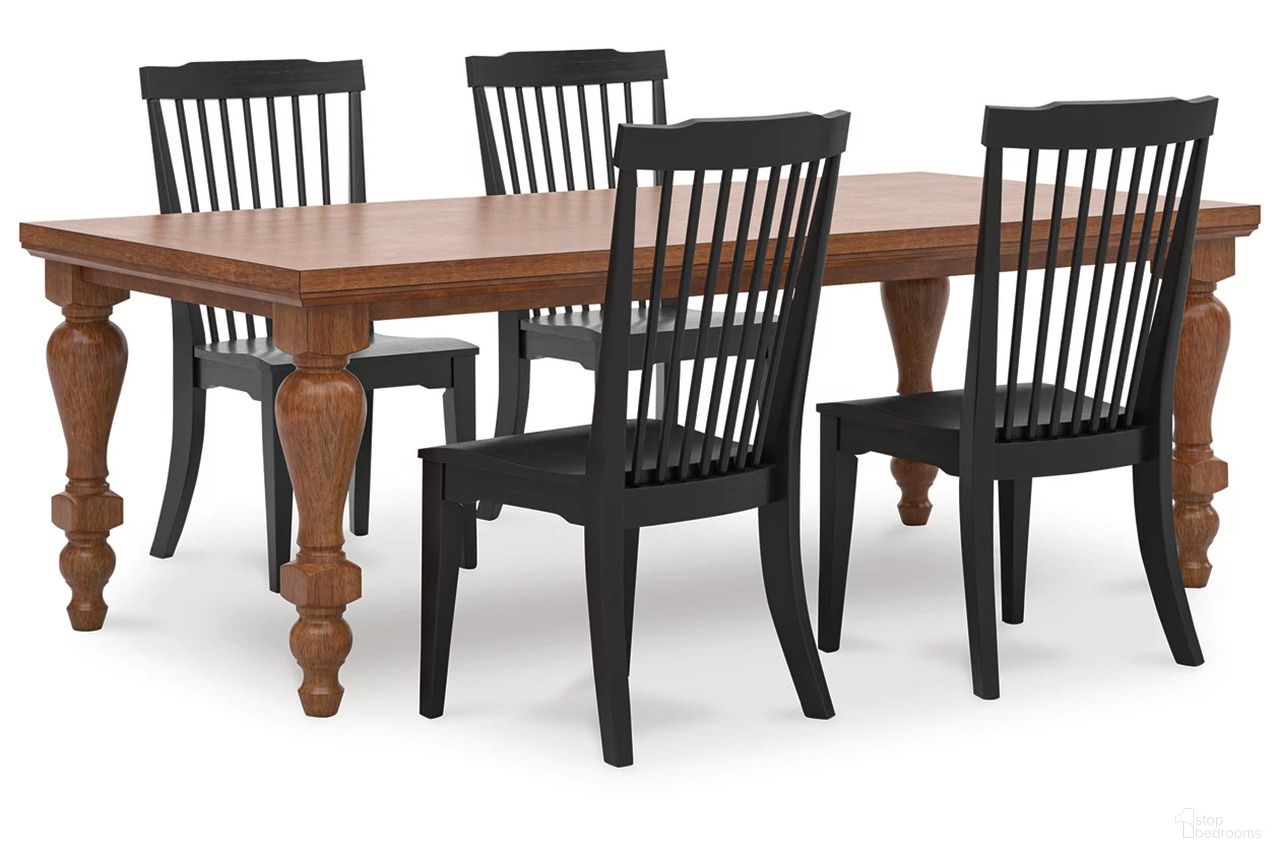 Basinger Dining Room Set In Brown and Black