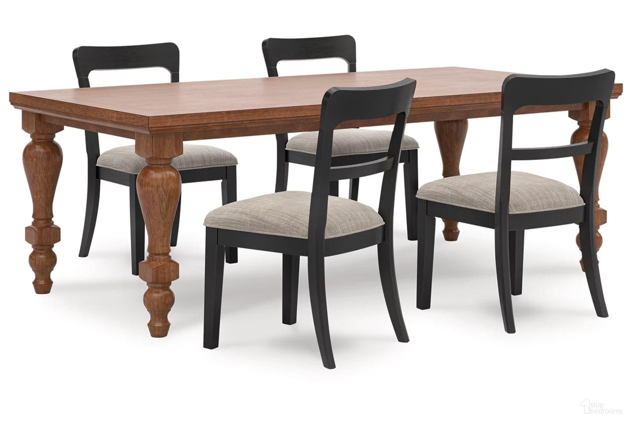 The appearance of Basinger Dining Room Set In Brown and Black designed by Signature Design by Ashley in the traditional interior design. This brown/black piece of furniture was selected by 1StopBedrooms from Basinger Collection to add a touch of cosiness and style into your home. Sku: NCD824-25;NCD824-01;NCD824-01. Material: Wood.