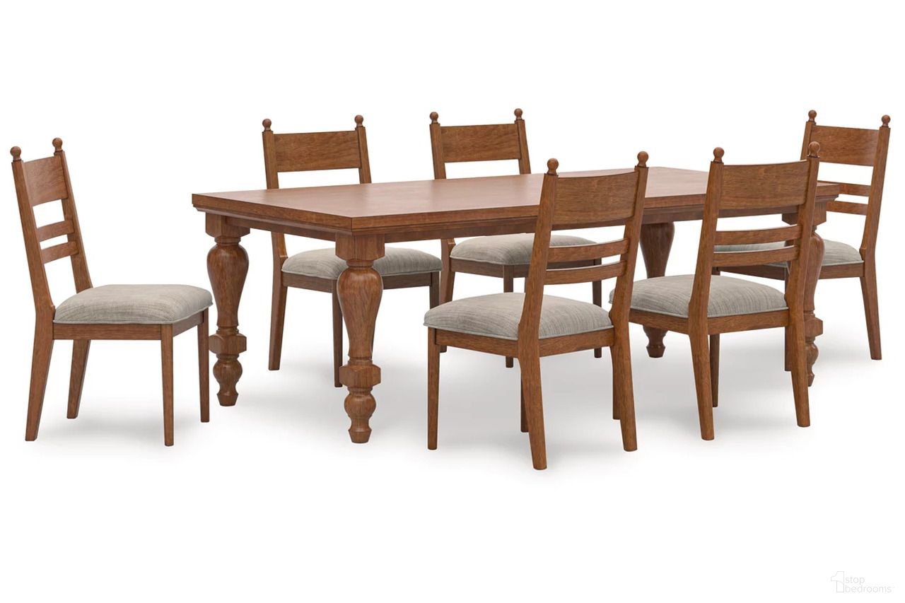 The appearance of Basinger Dining Room Set In Brown designed by Signature Design by Ashley in the traditional interior design. This brown piece of furniture was selected by 1StopBedrooms from Basinger Collection to add a touch of cosiness and style into your home. Sku: NCD824-25;NCD824-09;NCD824-09;NCD824-09. Material: Wood.