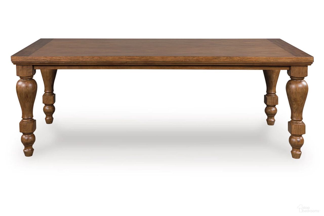 The appearance of Basinger Rectangular Dining Table In Brown designed by Signature Design by Ashley in the traditional interior design. This brown piece of furniture was selected by 1StopBedrooms from Basinger Collection to add a touch of cosiness and style into your home. Sku: NCD824-25. Table Base Style: Legs. Material: Wood. Table Top Shape: Rectangular. Size: 42" x 86".