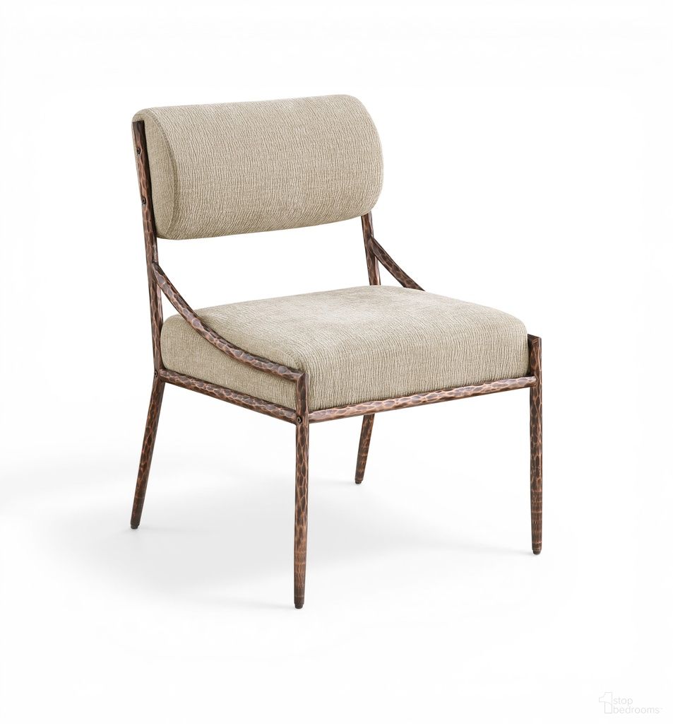 The appearance of Bastille Chenille Fabric Upholstered Dining Side Chair Set of 2 In Beige designed by Meridian in the modern / contemporary interior design. This beige piece of furniture  was selected by 1StopBedrooms from Bastille Collection to add a touch of cosiness and style into your home. Sku: 77039Beige-SC. Material: Chenille. Chair Type: Side Chair.
