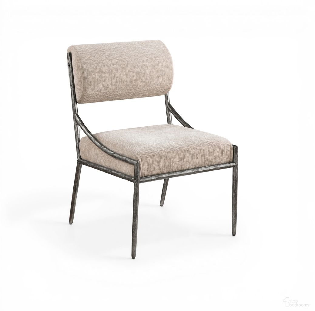 The appearance of Bastille Chenille Fabric Upholstered Dining Side Chair Set of 2 In Beige designed by Meridian in the modern / contemporary interior design. This beige piece of furniture  was selected by 1StopBedrooms from Bastille Collection to add a touch of cosiness and style into your home. Sku: 77038Beige-SC. Material: Chenille. Chair Type: Side Chair.