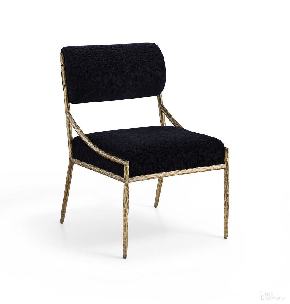 The appearance of Bastille Chenille Fabric Upholstered Dining Side Chair Set of 2 In Black designed by Meridian in the modern / contemporary interior design. This black piece of furniture was selected by 1StopBedrooms from Bastille Collection to add a touch of cosiness and style into your home. Sku: 77037Black-SC. Material: Chenille. Chair Type: Side Chair.