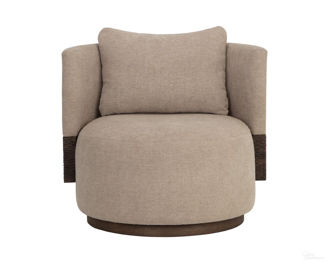 Bastille Swivel Lounge Chair In Rhine Sandbank