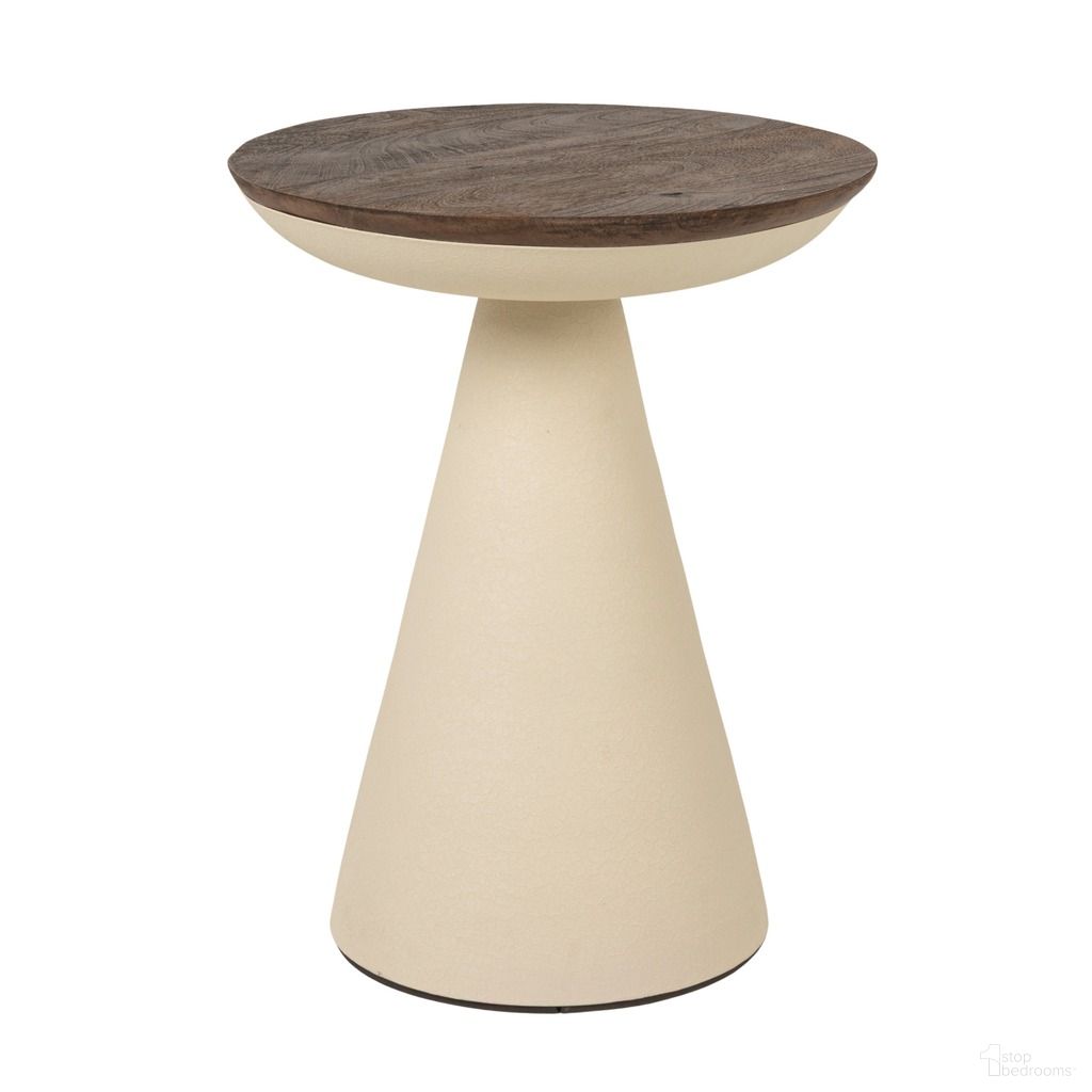 The appearance of Bastion Metal and Wood Pedestal Accent Table In Cream designed by Rowena Interiors in the modern / contemporary interior design. This cream piece of furniture  was selected by 1StopBedrooms from Bastion Collection to add a touch of cosiness and style into your home. Sku: EC2204. Material: Mango Wood.