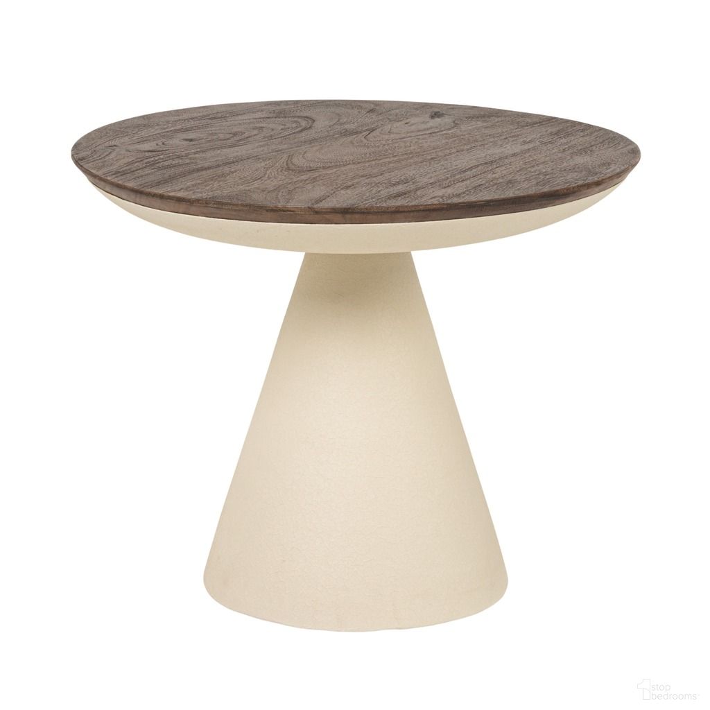 The appearance of Bastion Metal and Wood Pedestal Side Table In Cream designed by Rowena Interiors in the modern / contemporary interior design. This cream piece of furniture  was selected by 1StopBedrooms from Bastion Collection to add a touch of cosiness and style into your home. Sku: EC2245. Material: Mango Wood.
