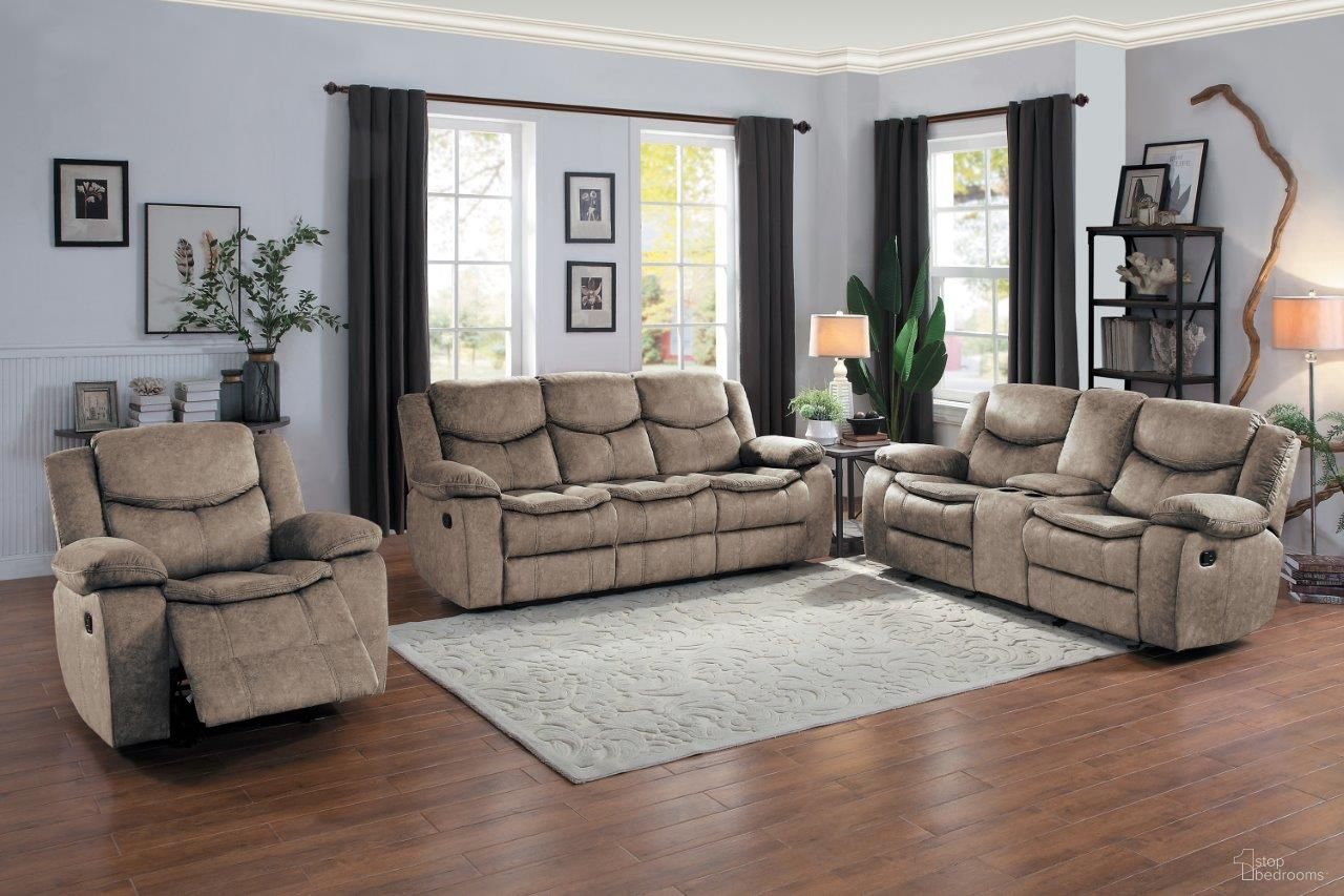 The appearance of Bastrop Brown Double Reclining Living Room Set designed by Homelegance in the transitional interior design. This brown piece of furniture was selected by 1StopBedrooms from Bastrop Collection to add a touch of cosiness and style into your home. Sku: 8230FBR-3;8230FBR-2. Material: Microfiber.