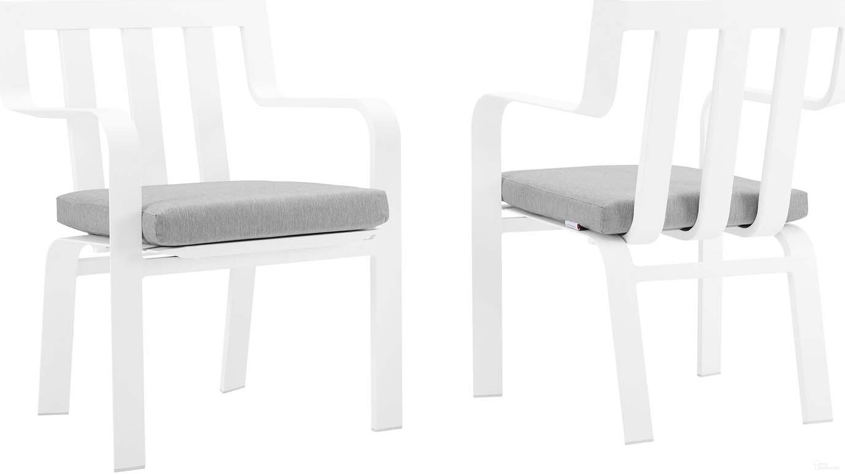 The appearance of Baxley White and Gray Outdoor Patio Aluminum Arm Chair Set of 2 designed by Modway in the modern / contemporary interior design. This white and gray piece of furniture was selected by 1StopBedrooms from Baxley Collection to add a touch of cosiness and style into your home. Sku: EEI-3571-WHI-GRY;EEI-3571-WHI-GRY. Material: Aluminium.