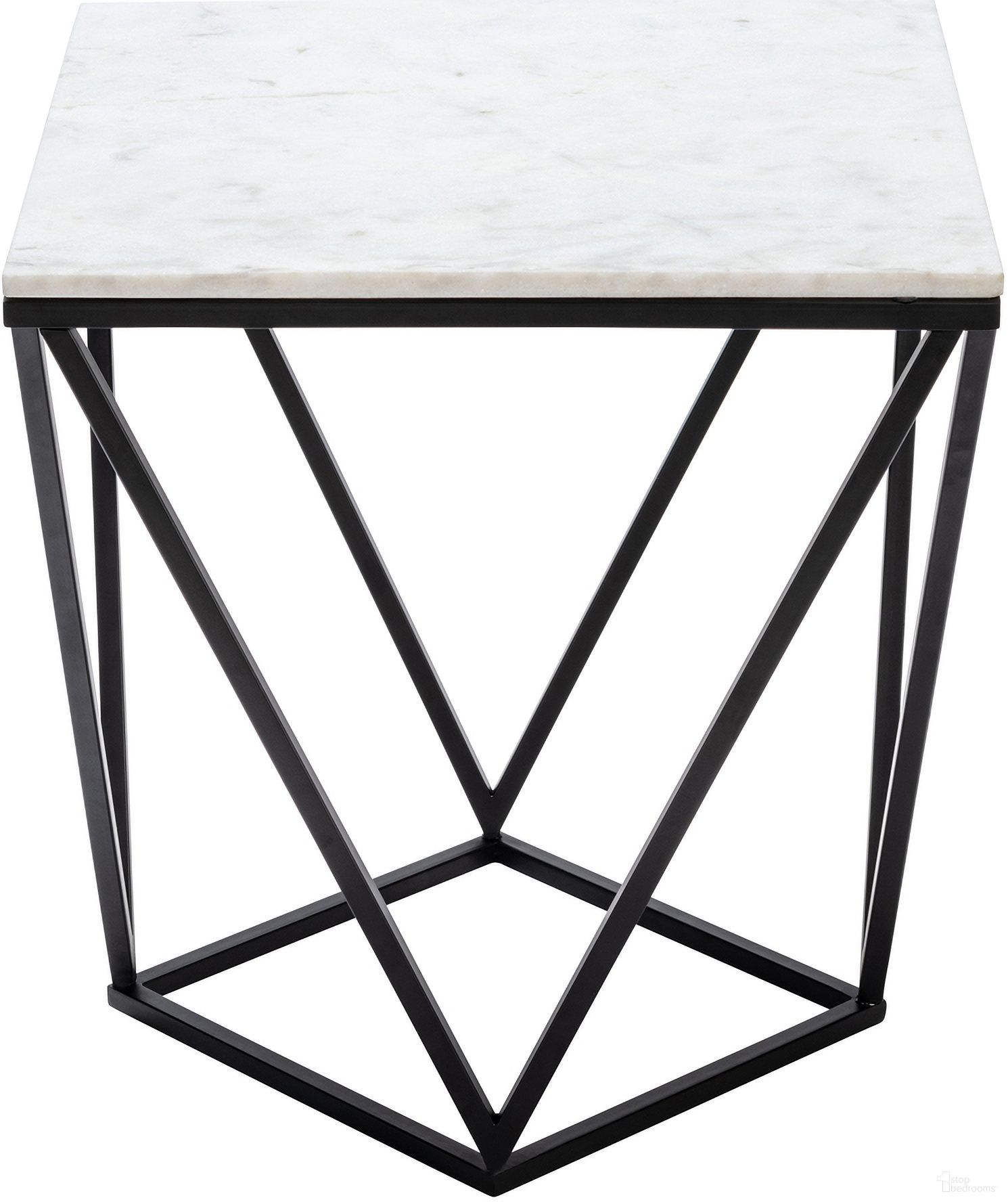 The appearance of Baxter End Table In Black and White designed by Crestview Collection in the transitional interior design. This black/white piece of furniture  was selected by 1StopBedrooms from  to add a touch of cosiness and style into your home. Sku: CVFNR929. Material: Marble.