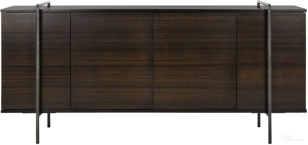 The appearance of Baxton Sideboard In Brown designed by Safavieh Couture in the modern / contemporary interior design. This brown piece of furniture was selected by 1StopBedrooms from Baxton Collection to add a touch of cosiness and style into your home. Sku: SFV6029A. Material: Wood Veneer.
