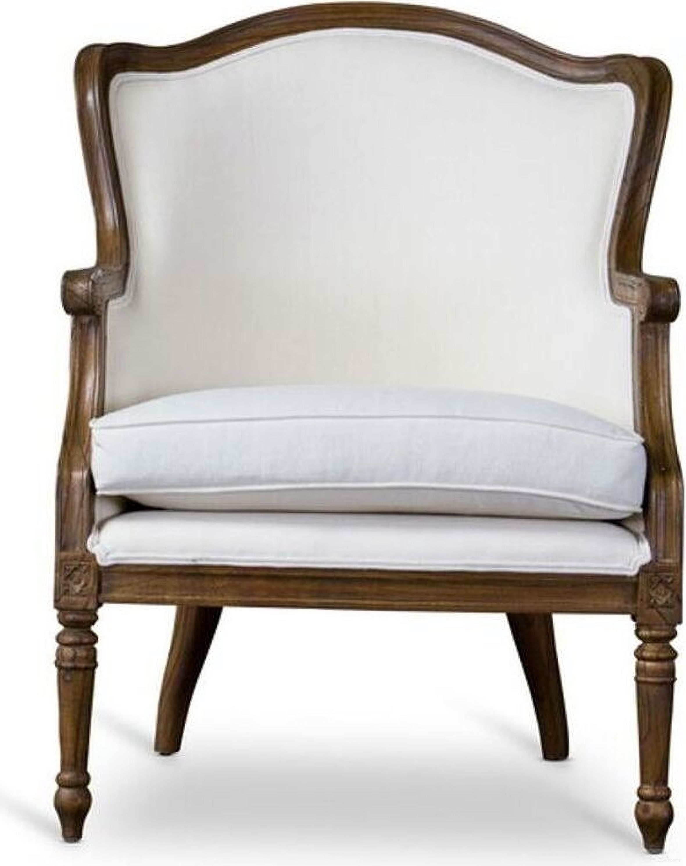 The appearance of Baxton Studio Charlemagne Traditional French Accent Chair-White designed by Baxton Studio in the traditional interior design. This white piece of furniture was selected by 1StopBedrooms from Charlemagne Collection to add a touch of cosiness and style into your home. Sku: ASS292Mi ASH2. Material: Wood.