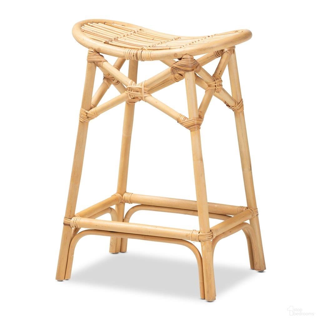 The appearance of Baxton Studio Elgon Modern Bohemian Natural Brown Rattan Counter Stool designed by Baxton Studio in the bohemian interior design. This natural brown piece of furniture was selected by 1StopBedrooms from Elgon Collection to add a touch of cosiness and style into your home. Sku: Elgon-Rattan-CS. Material: Rattan.