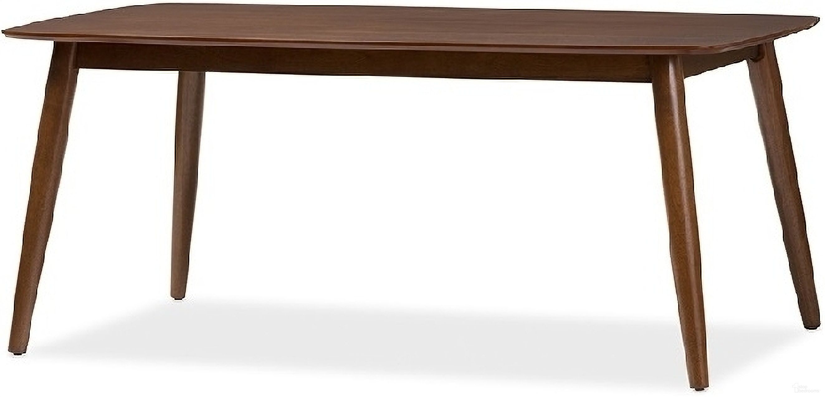 The appearance of Baxton Studio Flora Mid-Century Modern Oak Medium Brown Finishing Wood Dining Table designed by Baxton Studio in the transitional interior design. This oak piece of furniture was selected by 1StopBedrooms from Flora Collection to add a touch of cosiness and style into your home. Sku: Flora-Medium Oak-DT. Table Base Style: Legs. Table Top Shape: Rectangular. Material: Rubberwood. Size: 62" x 35".