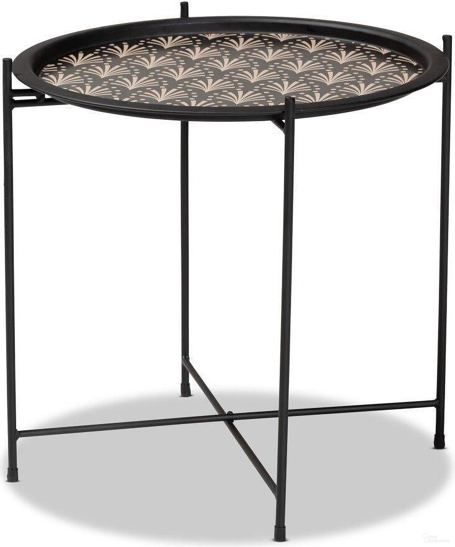 Baxton Studio Ivana Modern and Contemporary Black Finished Metal Plant Stand