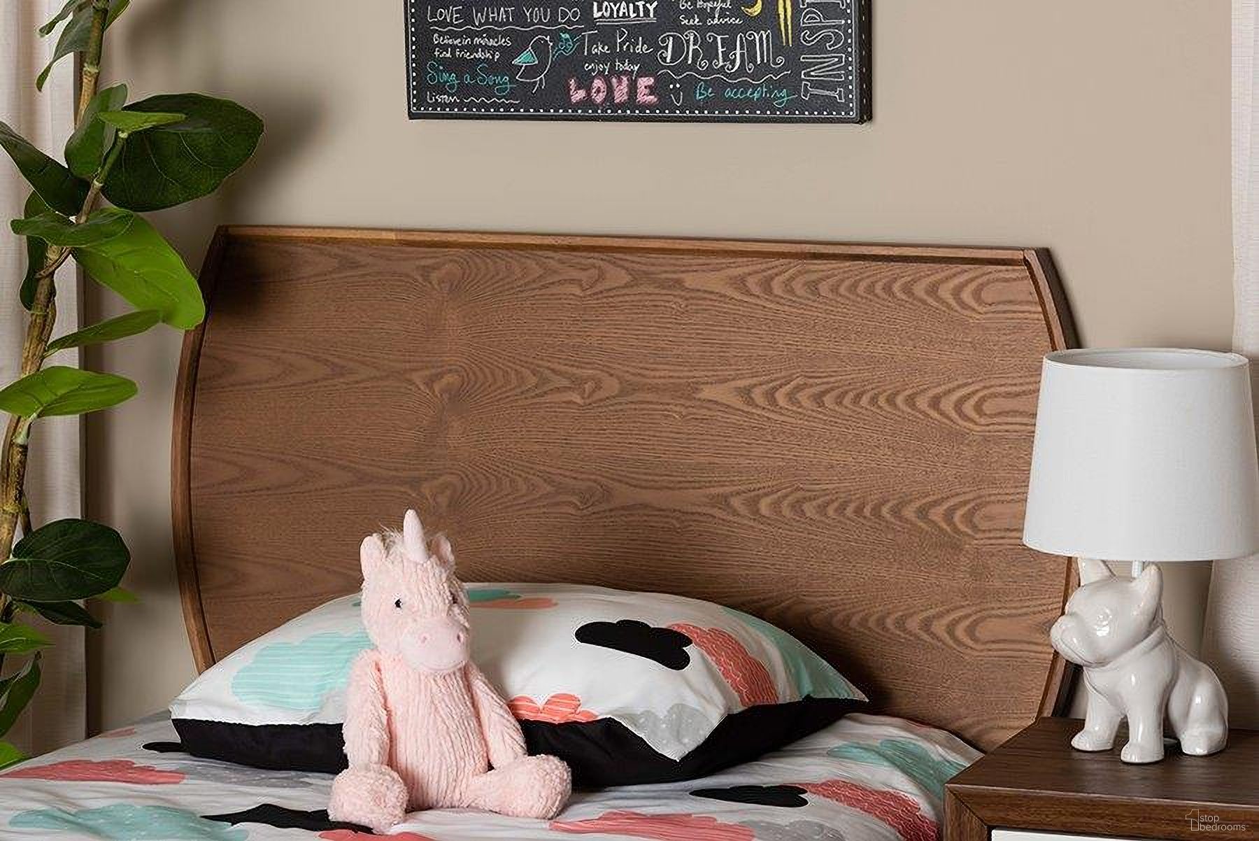 The appearance of Baxton Studio Laurien Mid-Century Modern Ash Walnut Finished Wood Twin Size Headboard designed by Baxton Studio in the transitional interior design. This ash walnut piece of furniture  was selected by 1StopBedrooms from Laurien Collection to add a touch of cosiness and style into your home. Sku: MG9754-Ash Walnut-HB-Twin. Bed Size: Twin. Material: Rubberwood.