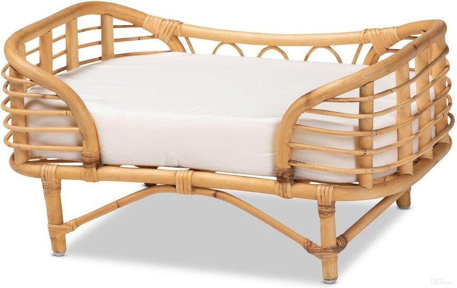 The appearance of Baxton Studio Malino Modern Bohemian Natural Brown Rattan Pet Bed With Cushion designed by Baxton Studio in the coastal interior design. This natural brown piece of furniture  was selected by 1StopBedrooms from Malino Collection to add a touch of cosiness and style into your home. Sku: Malino-Rattan-Pet Bed. Material: Foam.