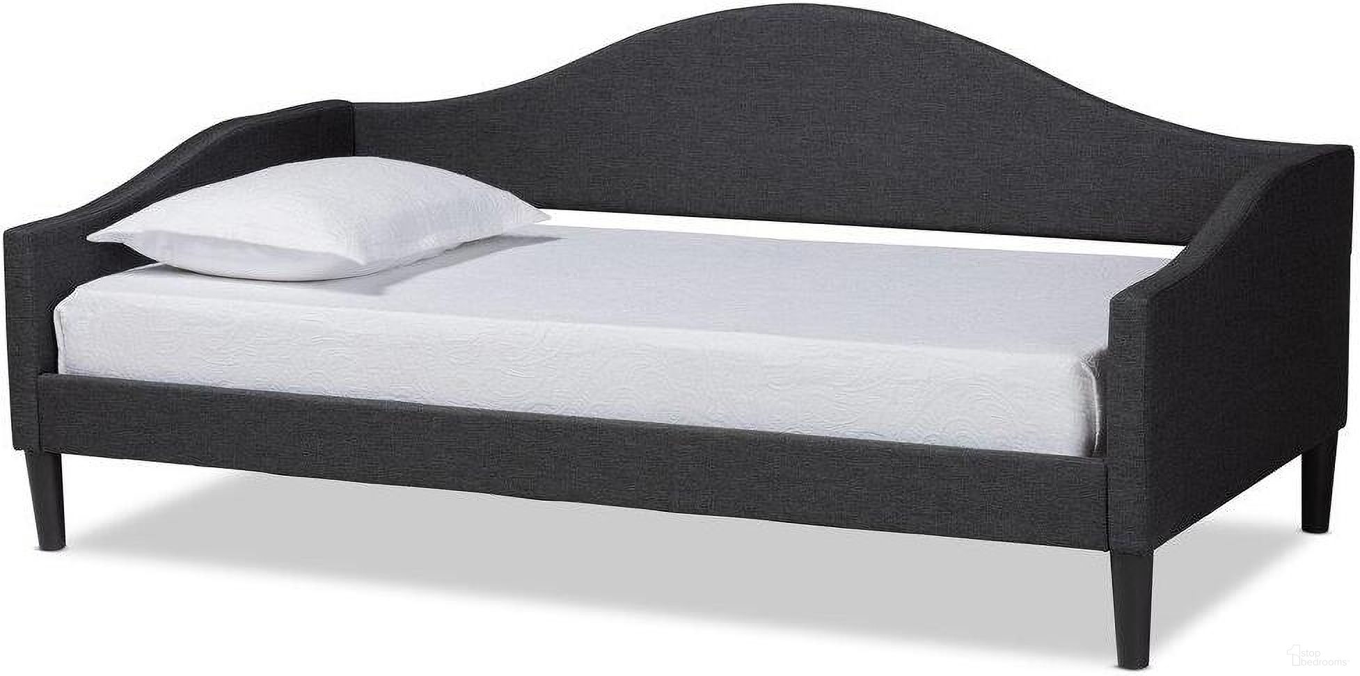 The appearance of Baxton Studio Milligan Modern And Contemporary Charcoal Fabric Upholstered And Dark Brown Finished Wood Twin Size Daybed designed by Baxton Studio in the modern / contemporary interior design. This charcoal piece of furniture was selected by 1StopBedrooms from Milligan Collection to add a touch of cosiness and style into your home. Sku: Milligan-Charcoal Grey-Daybed-Twin. Bed Type: Daybed. Material: Wood. Bed Size: Twin.
