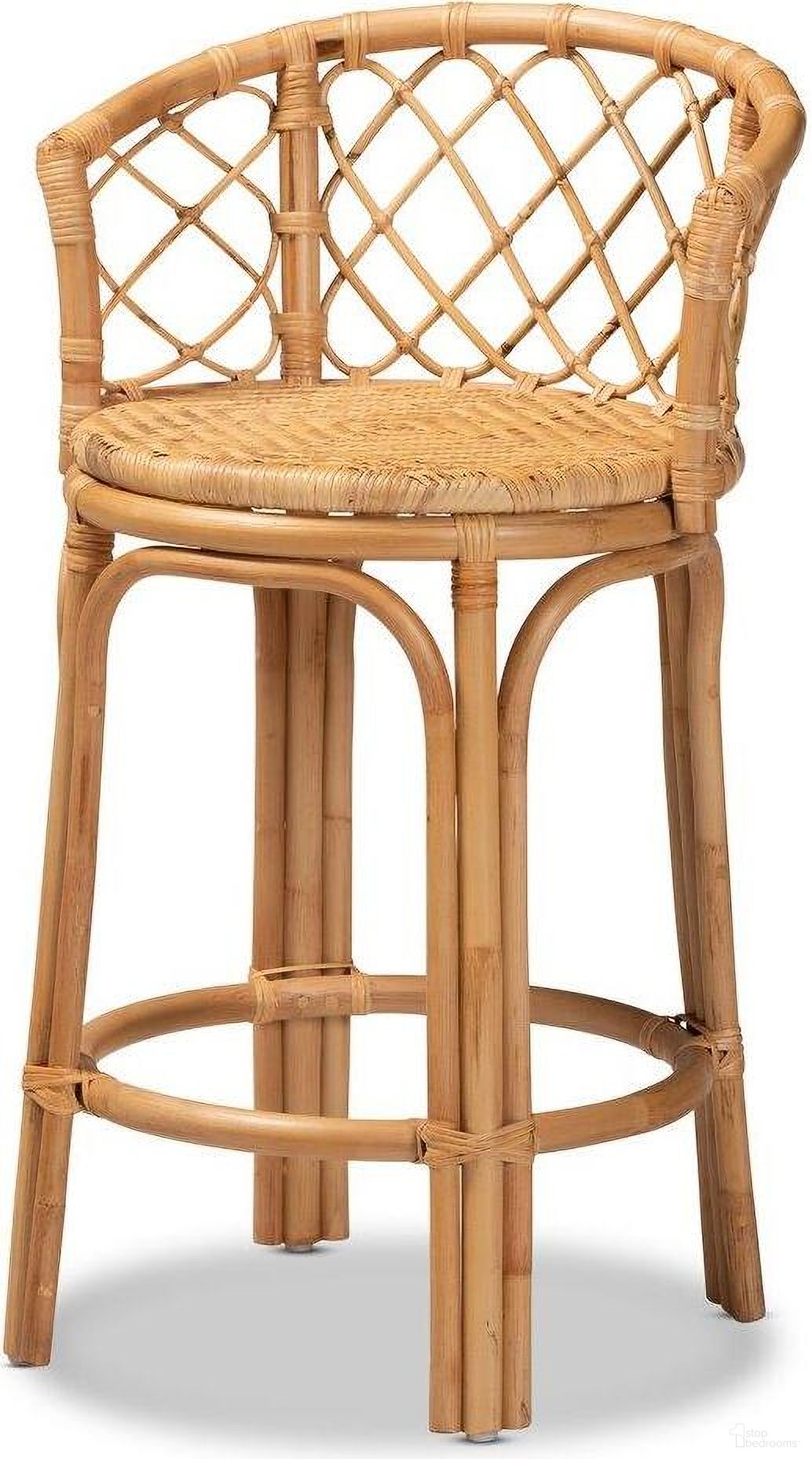 The appearance of Baxton Studio Orchard Modern Bohemian Natural Brown Rattan Counter Stool designed by Baxton Studio in the coastal interior design. This natural brown piece of furniture was selected by 1StopBedrooms from Orchard Collection to add a touch of cosiness and style into your home. Sku: Orchard-Rattan-CS. Material: Rattan.