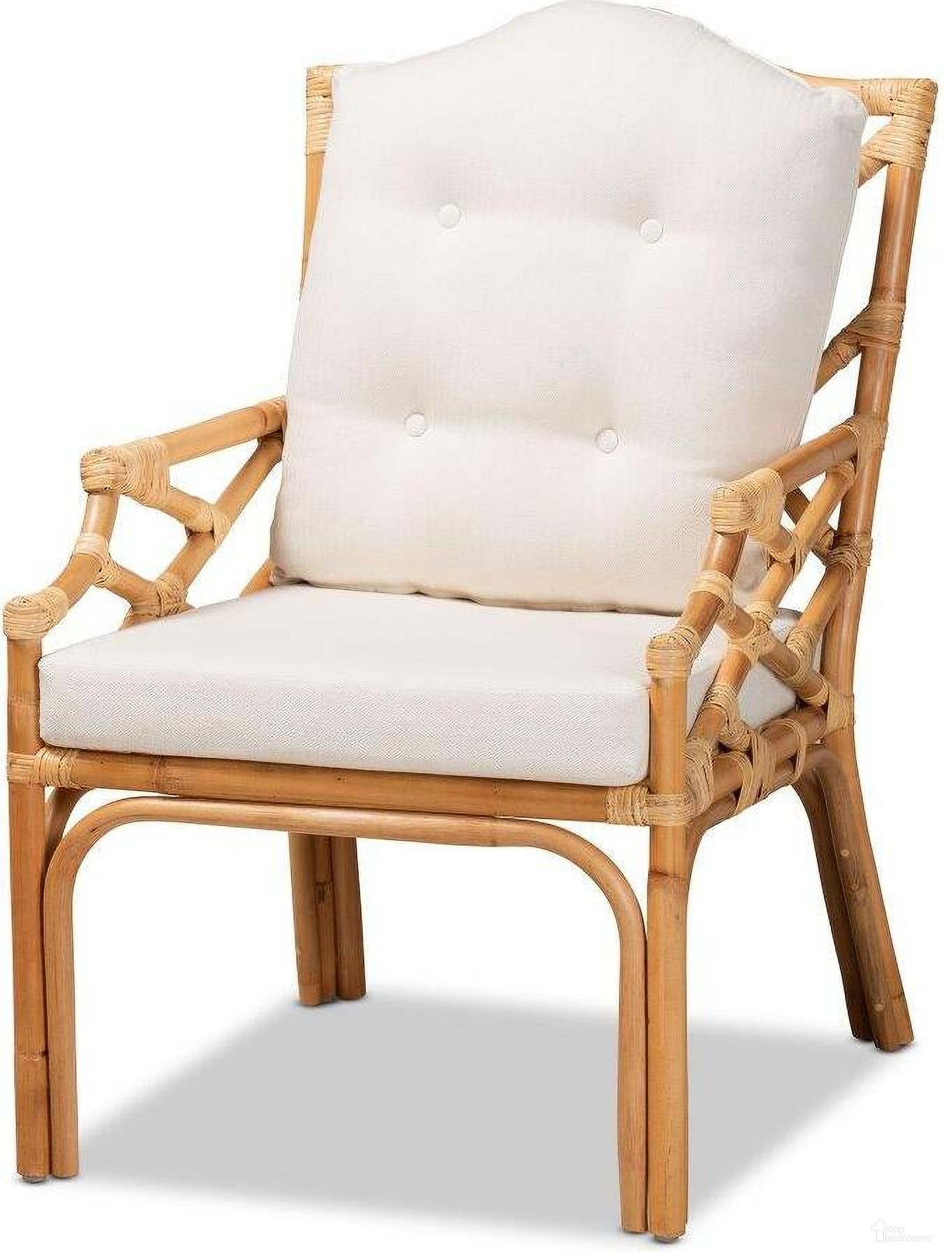 Baxton Studio Sonia Modern And Contemporary Natural Finished Rattan Armchair