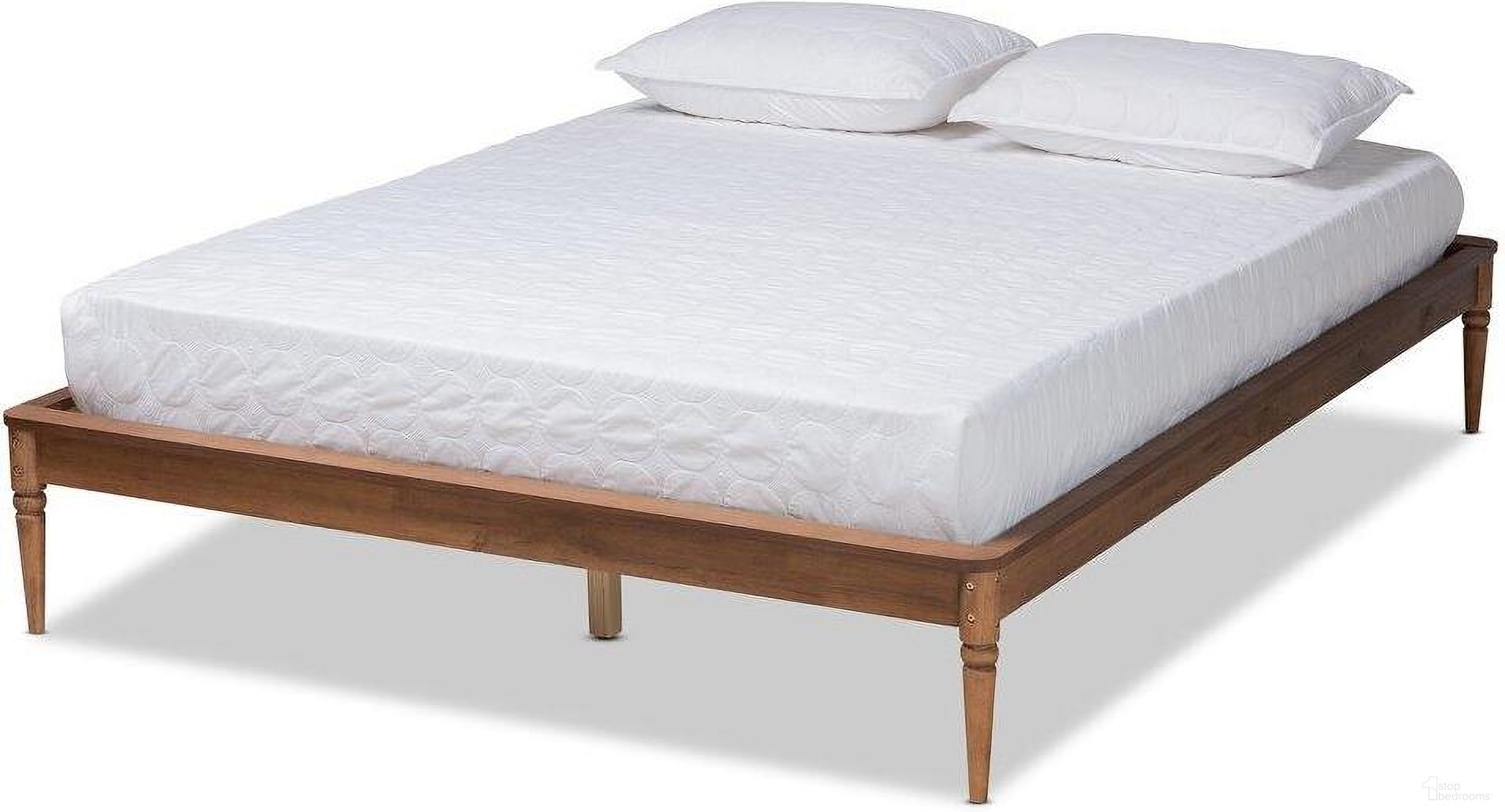The appearance of Baxton Studio Tallis Classic and Traditional Walnut Brown Finished Wood Queen Size Bed Frame designed by Baxton Studio in the traditional interior design. This walnut brown piece of furniture  was selected by 1StopBedrooms from Tallis Collection to add a touch of cosiness and style into your home. Sku: MG006-1-Walnut-Queen-Frame. Bed Size: Queen. Material: MDF.