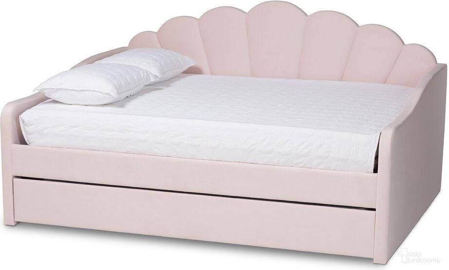 The appearance of Baxton Studio Timila Modern And Contemporary Light Pink Velvet Fabric Upholstered Queen Size Daybed With Trundle designed by Baxton Studio in the modern / contemporary interior design. This light pink piece of furniture was selected by 1StopBedrooms from Timila Collection to add a touch of cosiness and style into your home. Sku: BBT61047T-Light Pink Velvet-Daybed-Q/T. Bed Type: Daybed. Bed Size: Queen. Material: MDF.