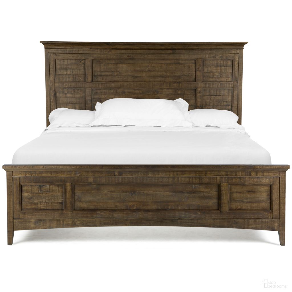 Bay Creek King Panel Bed with Storage Rails In Toasted Nutmeg