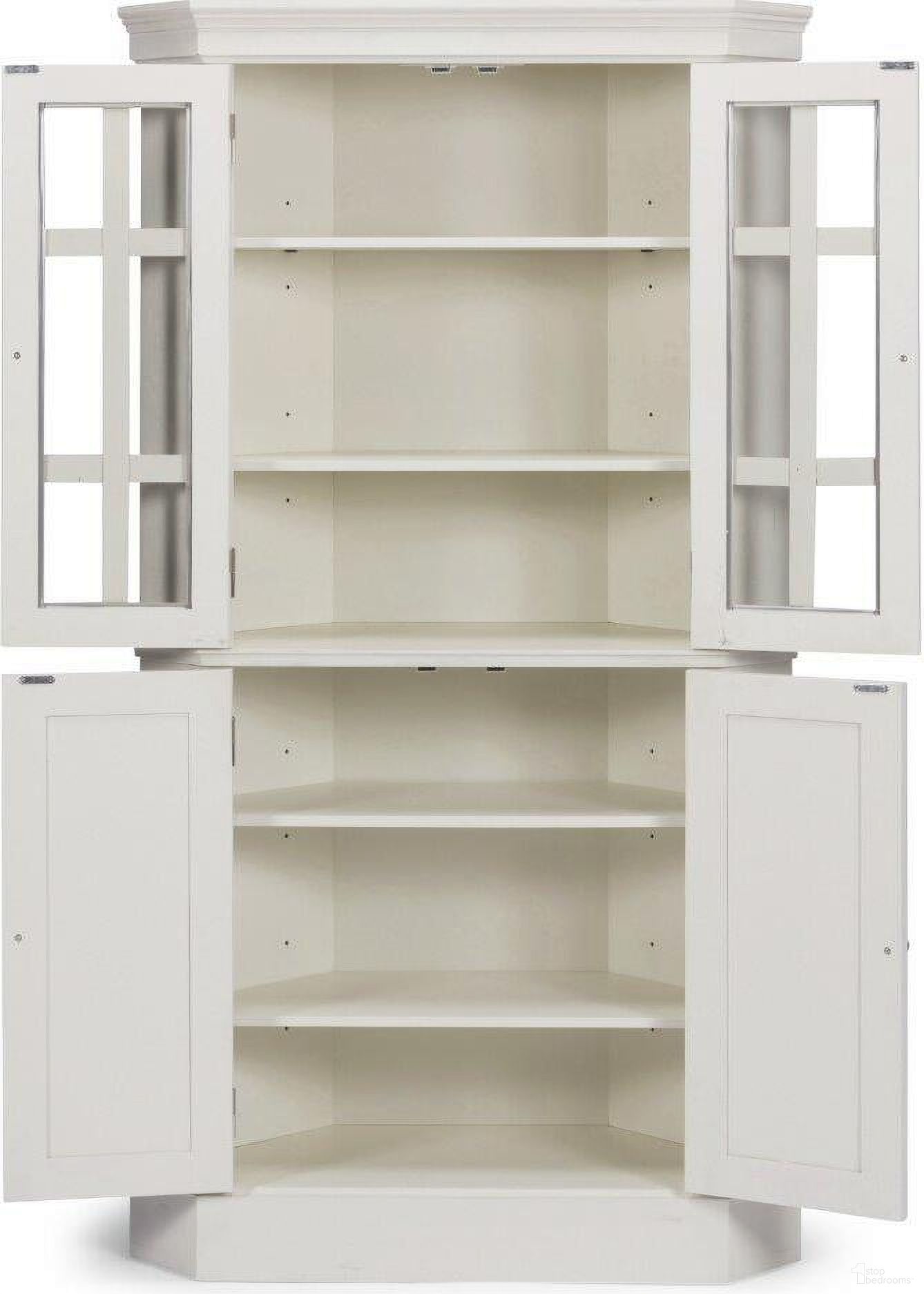 The appearance of Bay Lodge Off White Corner China Cabinet designed by Homestyles in the traditional interior design. This off white piece of furniture was selected by 1StopBedrooms from Bay Lodge Collection to add a touch of cosiness and style into your home. Sku: 5523-681;5523-682. Material: Wood.