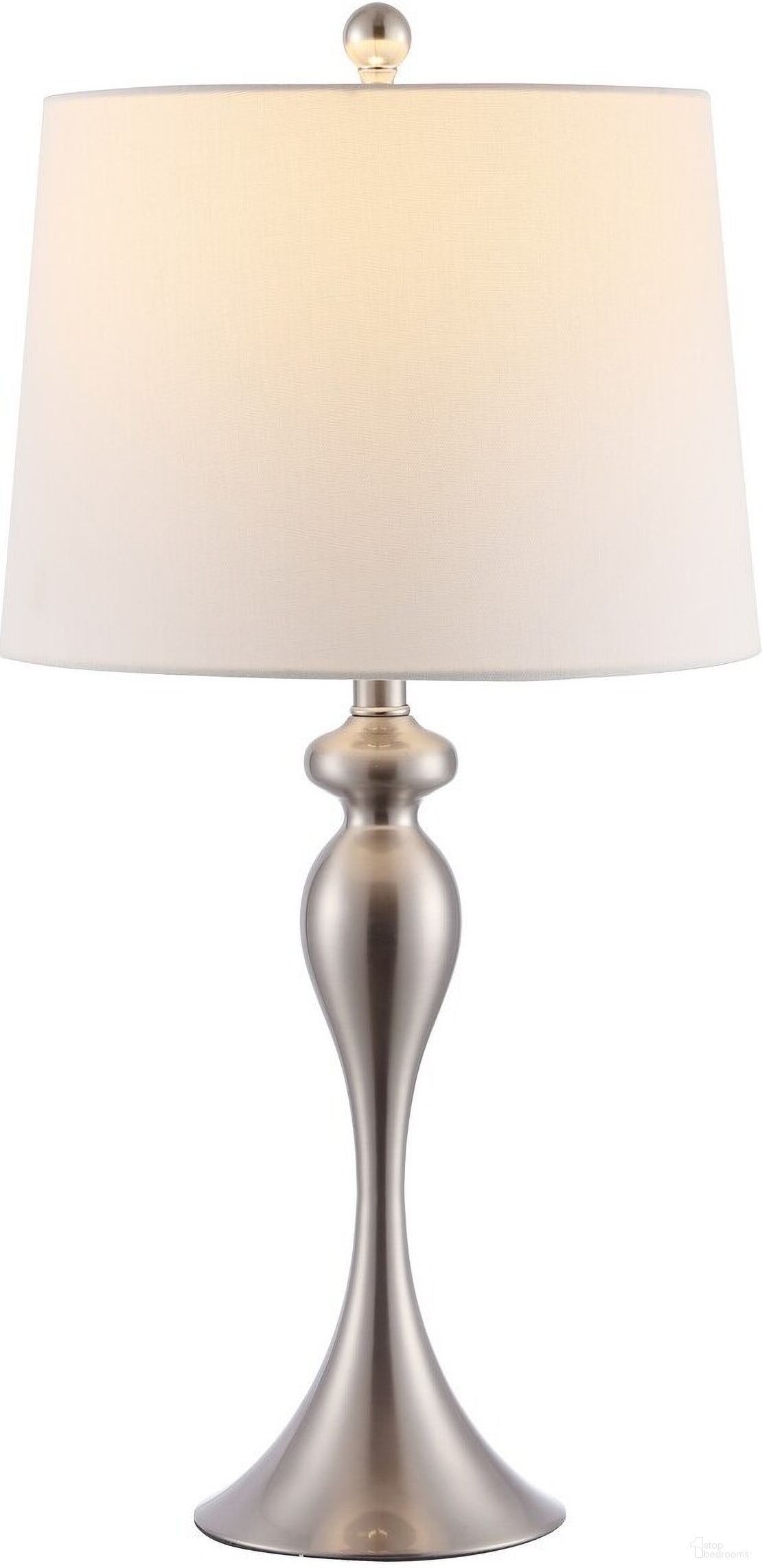 Bayan Iron Table Lamp in Nickel