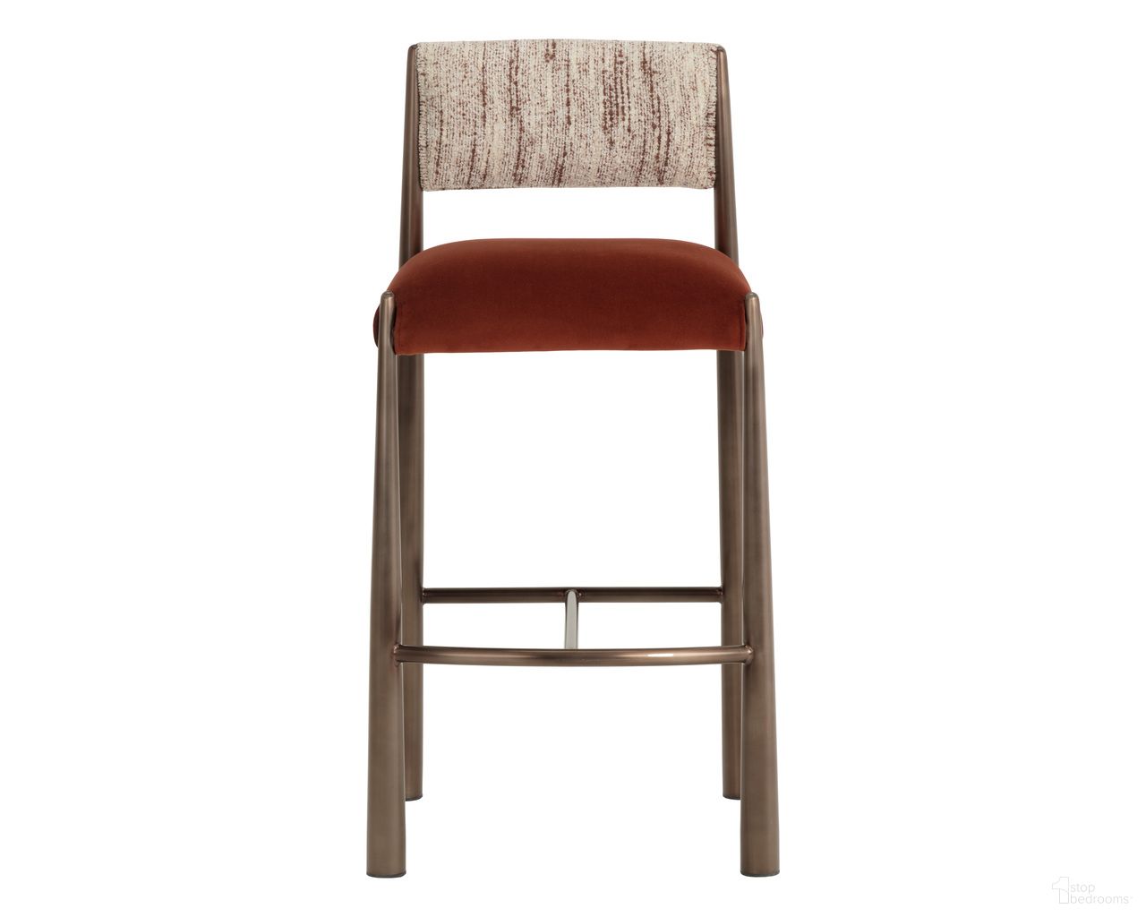 Bayard Barstool In Dark Bronze and Terri Nutmeg