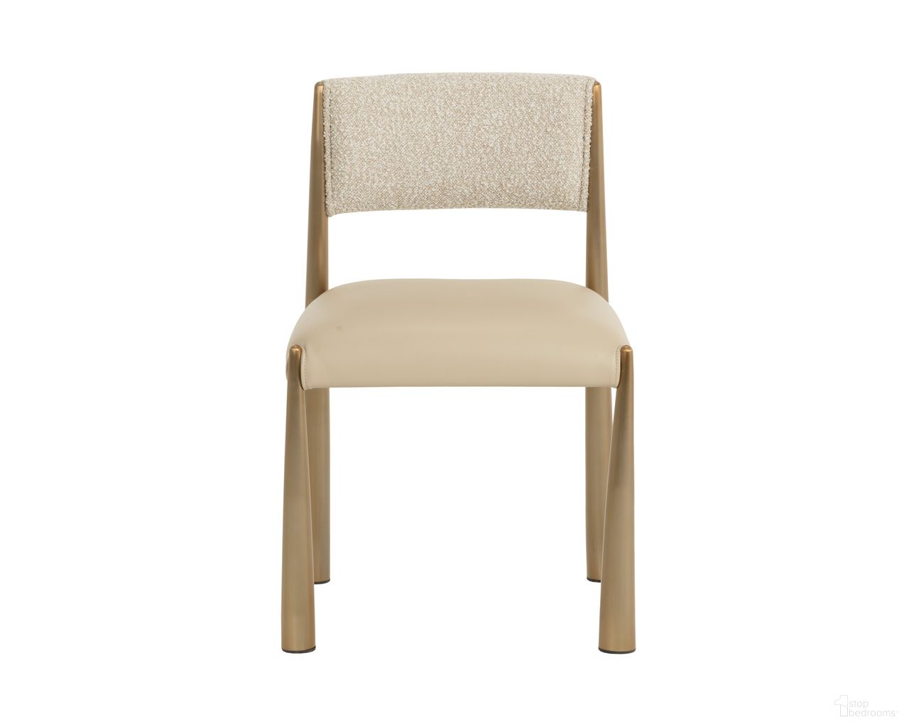 Bayard Dining Chair Set of 2 In Napa Beige and Santa Cruz Oatmeal