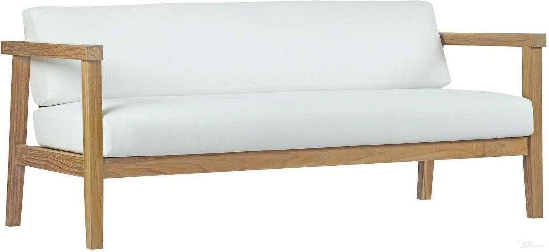 The appearance of Bayport Outdoor Patio Teak Sofa In Natural White designed by Modway in the transitional interior design. This natural white piece of furniture was selected by 1StopBedrooms from Bayport Collection to add a touch of cosiness and style into your home. Sku: EEI-2696-NAT-WHI. Material: Wood.