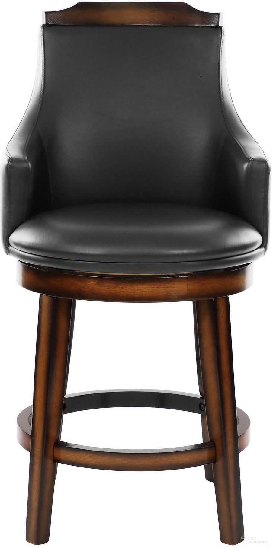 The appearance of Bayshore Vinyl Counter Height Chair Set of 2 designed by Homelegance in the transitional interior design. This brown piece of furniture was selected by 1StopBedrooms from Bayshore Collection to add a touch of cosiness and style into your home. Sku: 5447-24S. Material: Vinyl.