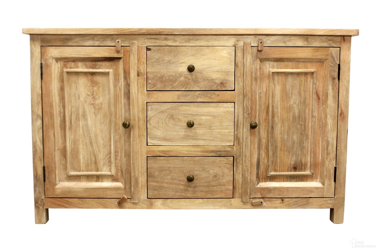 The appearance of Bayside 60 Inch 3-Drawer 3-Door Sideboard In Natural designed by Moti in the coastal interior design. This natural piece of furniture  was selected by 1StopBedrooms from Bayside Collection to add a touch of cosiness and style into your home. Sku: 99109022. Material: Wood.
