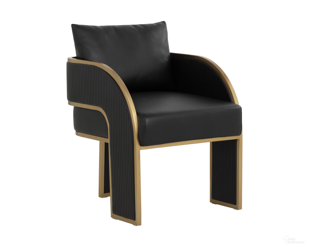 Baz Dining Armchair In Napa Black