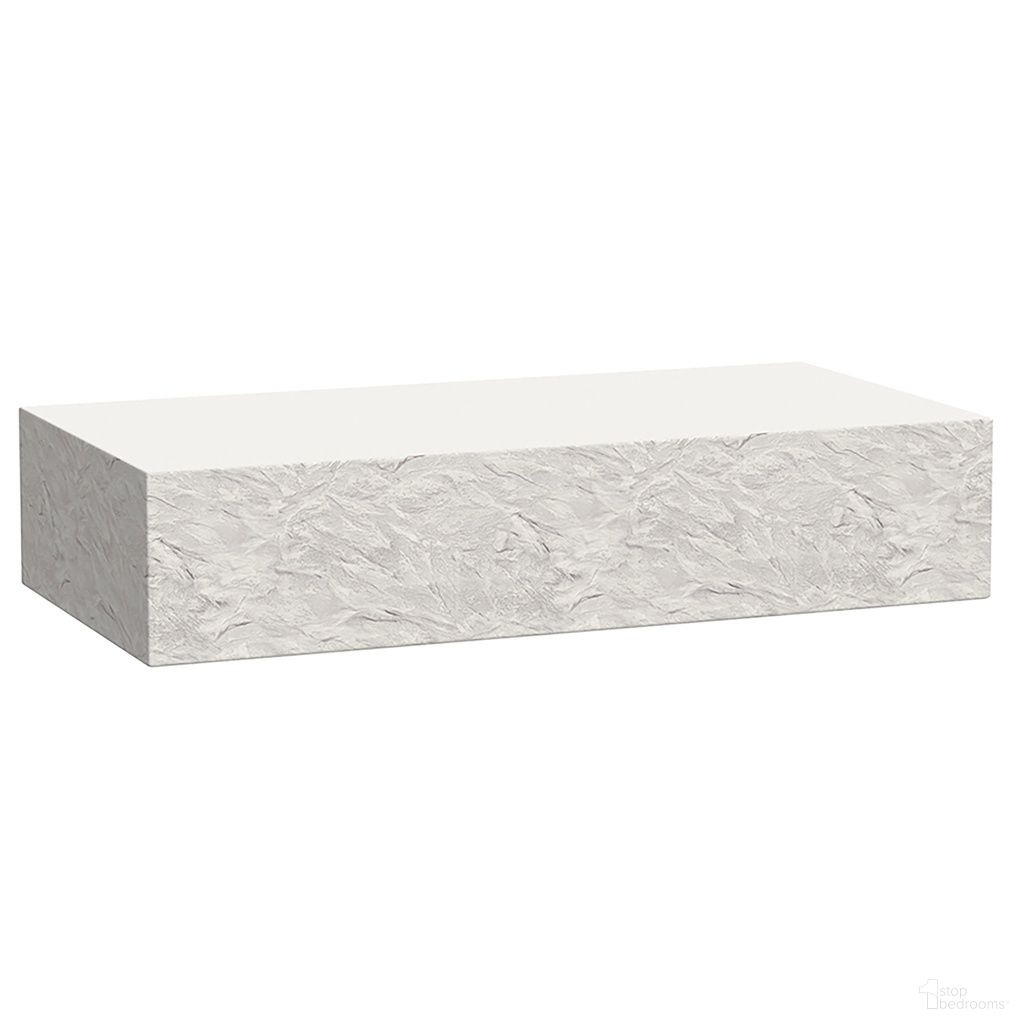 The appearance of Bazaar Antique Stone Reactangle Coffee Table in Bone White designed by Sunset West in the transitional interior design. This bone white piece of furniture  was selected by 1StopBedrooms from Bazaar Collection to add a touch of cosiness and style into your home. Sku: SW6204-RECCT. Material: Concrete.