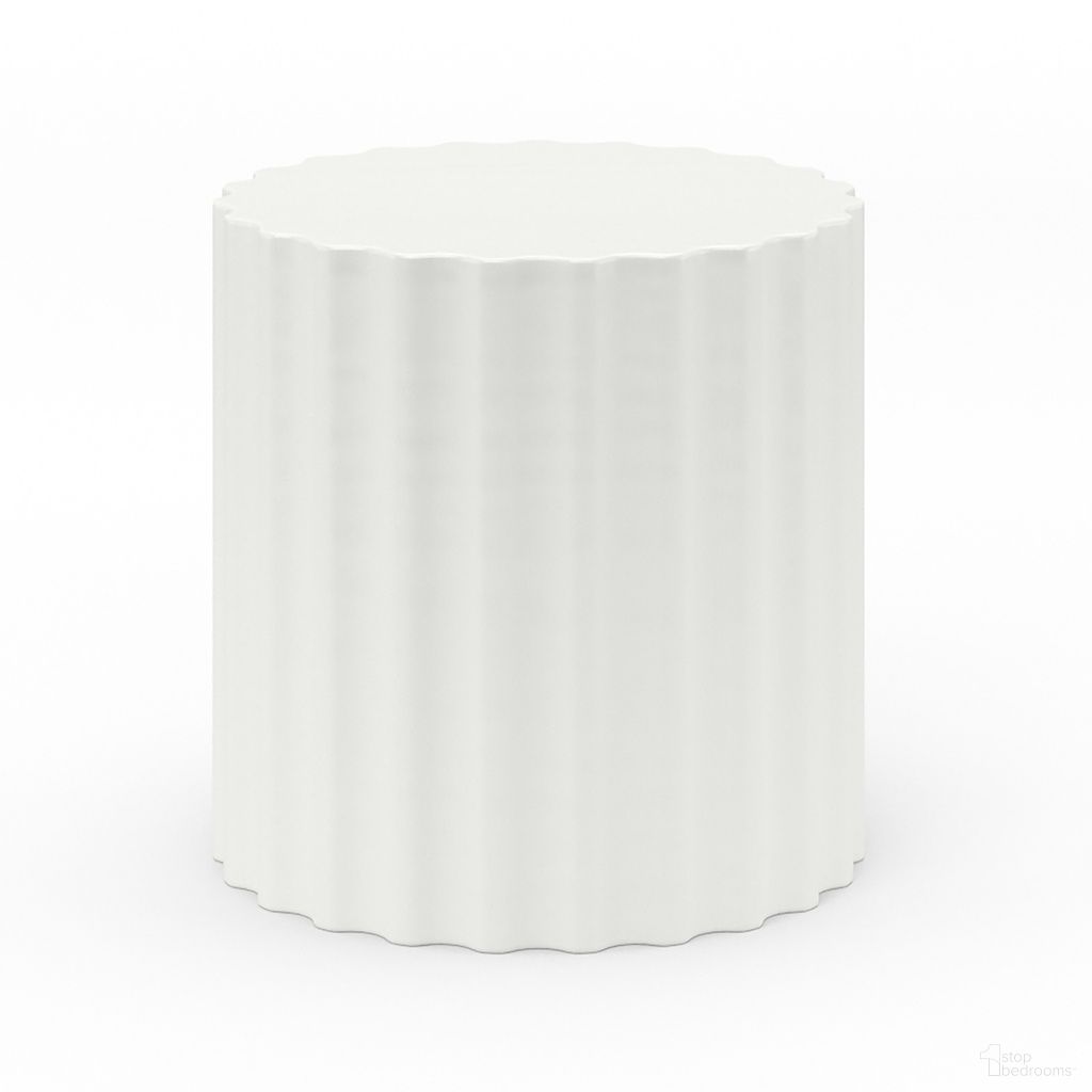 The appearance of Bazaar Athena End Table in Bone White designed by Sunset West in the transitional interior design. This bone white piece of furniture was selected by 1StopBedrooms from Bazaar Collection to add a touch of cosiness and style into your home. Sku: SW6203-AET. Material: Concrete.