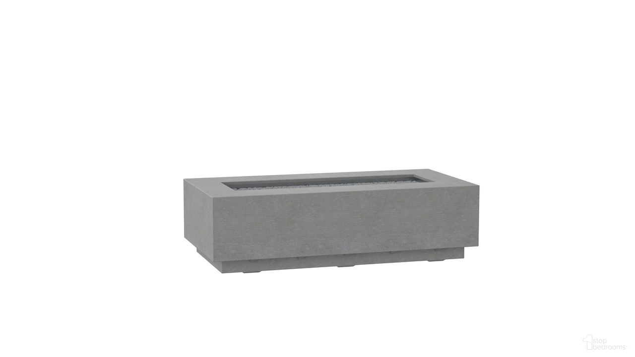 The appearance of Bazaar Gravelstone Rectangular Fire Table in Gray designed by Sunset West in the modern / contemporary interior design. This gray piece of furniture was selected by 1StopBedrooms from Bazaar Collection to add a touch of cosiness and style into your home. Sku: SW6003-FT6030. Material: Concrete.
