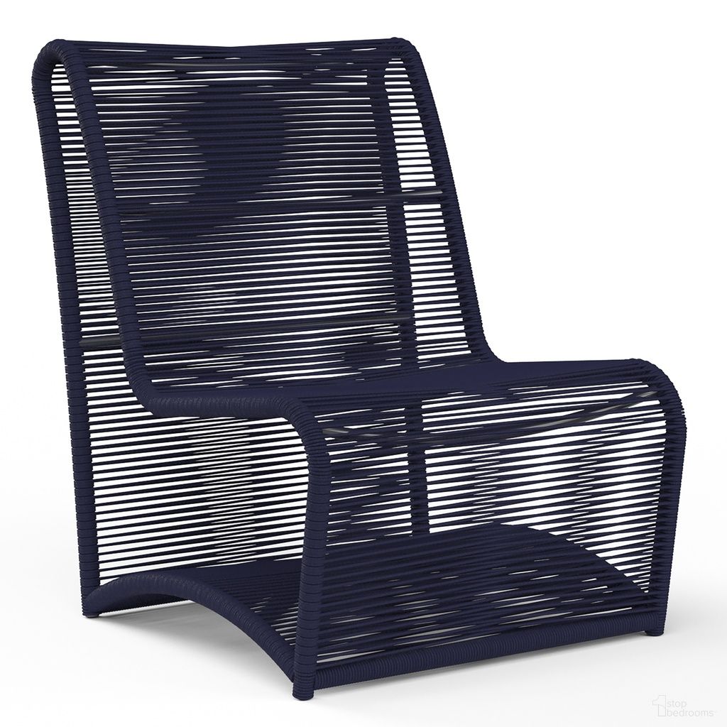 The appearance of Bazaar Marino Armless in Navy in Blue designed by Sunset West in the transitional interior design. This blue piece of furniture  was selected by 1StopBedrooms from Bazaar Collection to add a touch of cosiness and style into your home. Sku: SW4701-21. Material: Olefin Rope.