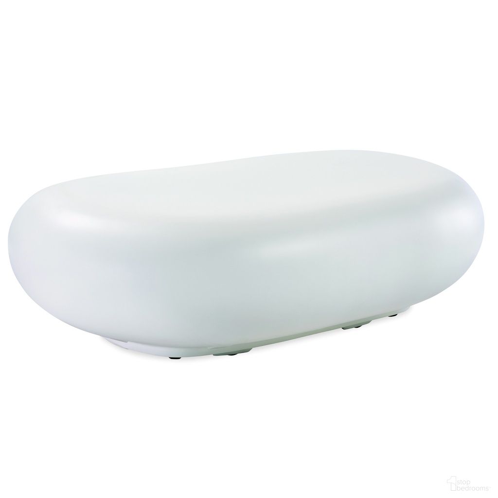 The appearance of Bazaar Pebble Coffee Table - Bone in Bone White designed by Sunset West in the transitional interior design. This bone white piece of furniture was selected by 1StopBedrooms from Bazaar Collection to add a touch of cosiness and style into your home. Sku: SW6205-PCT. Material: Concrete.