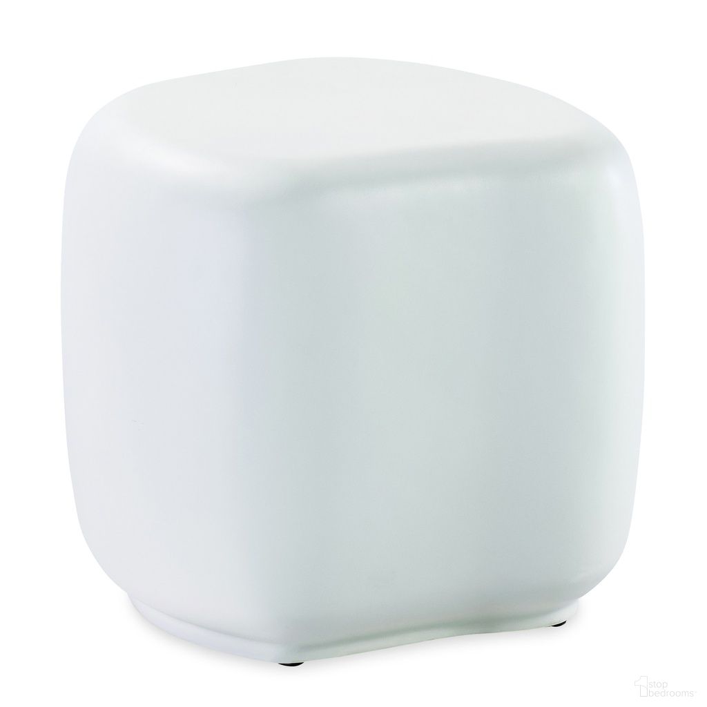 The appearance of Bazaar Pebble End Table - Bone in Bone White designed by Sunset West in the transitional interior design. This bone white piece of furniture was selected by 1StopBedrooms from Bazaar Collection to add a touch of cosiness and style into your home. Sku: SW6205-PET. Material: Concrete.
