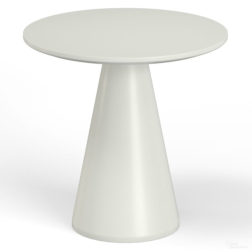 The appearance of Bazaar Pedestal Pub Table - Bone in Bone White designed by Sunset West in the transitional interior design. This bone white piece of furniture  was selected by 1StopBedrooms from Bazaar Collection to add a touch of cosiness and style into your home. Sku: SW6203-BRPT42. Material: Concrete.