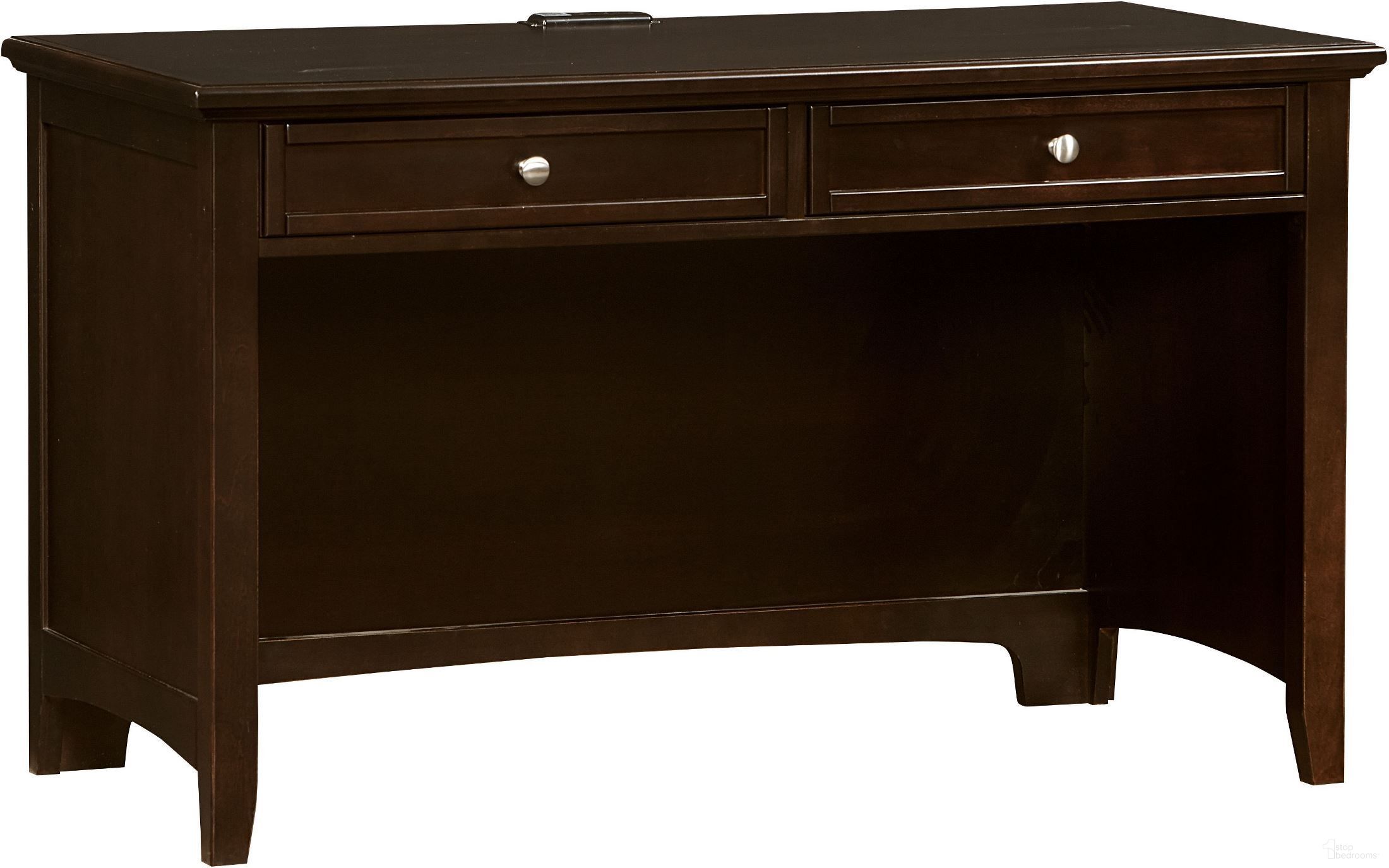 The appearance of Bonanza Merlot 2 Drawer Laptop/Tablet Desk designed by Vaughan Bassett in the transitional interior design. This merlot piece of furniture  was selected by 1StopBedrooms from Bonanza Collection to add a touch of cosiness and style into your home. Sku: BB27-778. Material: Wood.